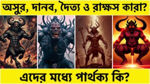 Read more about the article অসুর, দানব, দৈত্য ও রাক্ষস কারা? এদের মধ্যে পার্থক্য কি? Asuras, Danavas, Daityas and Rakshases