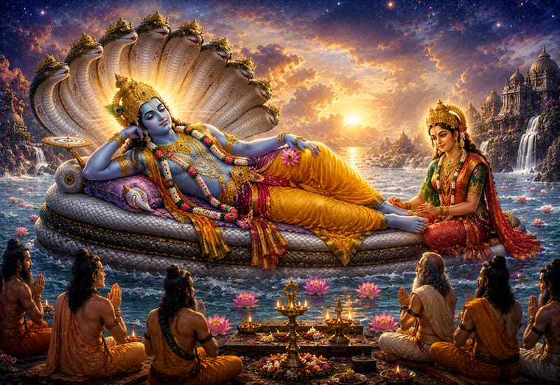ভারত ও বাংলাদেশের সময় অনুসারে এবং স্মার্ত, নিম্বার্ক ও গোস্বামী মতে শয়ন একাদশী ও পারণের সময়সূচী ২০২৬
