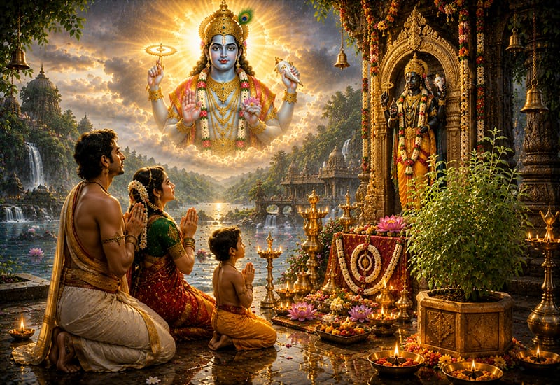 ভারত ও বাংলাদেশের সময় অনুসারে এবং স্মার্ত, নিম্বার্ক ও গোস্বামী মতে শ্রাবণ পুত্রদা একাদশী ও পারণের সময়সূচী ২০২৬
