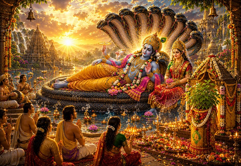 ভারত ও বাংলাদেশের সময় অনুসারে এবং স্মার্ত, নিম্বার্ক ও গোস্বামী মতে প্রবোধিনী বা উত্থান একাদশী ও পারণের সময়সূচী ২০২৬