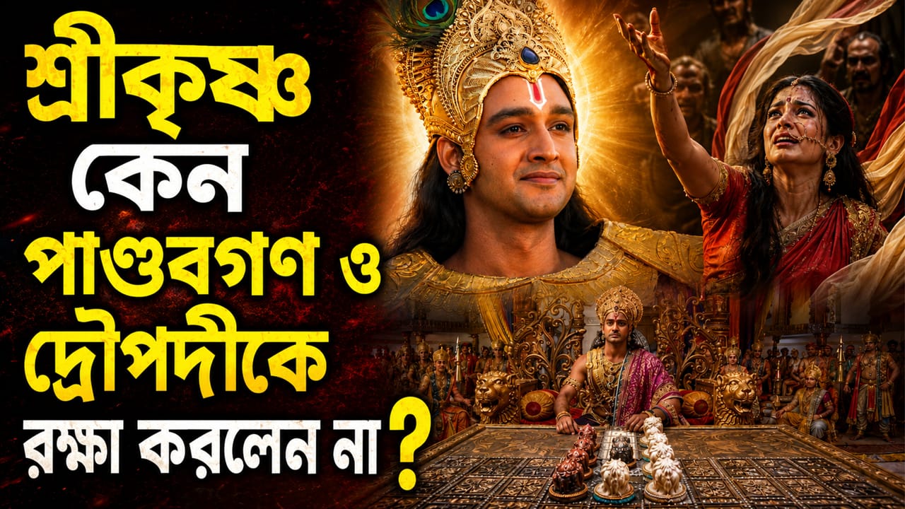 শ্রীকৃষ্ণ পাশাখেলা ও বস্ত্রহরণের আগেই পাণ্ডবগণ ও দ্রৌপদীকে রক্ষা করলেন না কেন?
